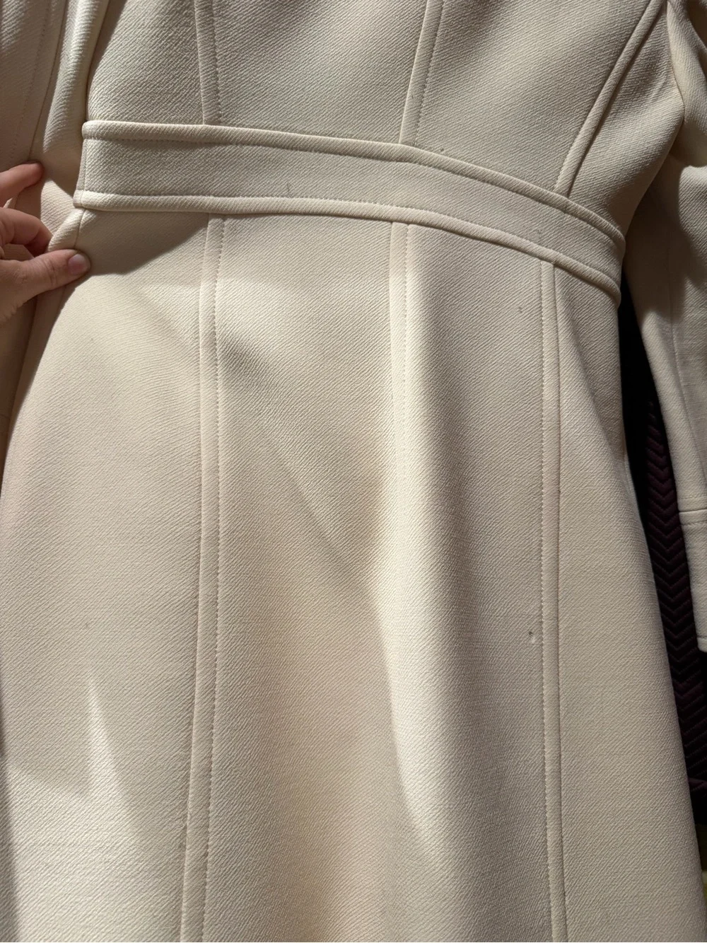 J. Crew Lady Day Cream Single-Breasted Wool-Blend Coat - Picture 6 of 7
